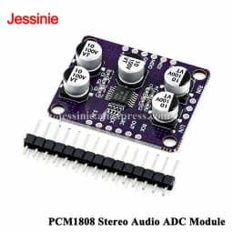 5pcs/1pc PCM1808 Stereo Audio ADC Module 24Bit Single-Ended Analog Input I2S Output Decoder Board For DSP STM32 ESP32 Audio