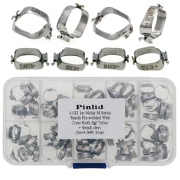 80Pcs Dental Orthodontic M Series Bands Pre-welded Covnterible Roth 022 1st Molar Tubes Conv Small Cleat Lingual Sheath 34#+-39#