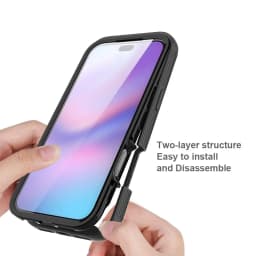 360 Full Body Protection Armor Clear Phone Case For iPhone 17 16 15 14 13 18 Pro Max Air 16e Plus Front Screen Shockproof Cover