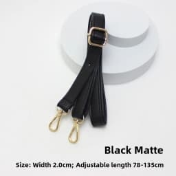 New Yu Black Leather Bag Strap Single Shoulder Crossbody Bag Long Strap School Bag Backpack Accessories Women's Bag Belt