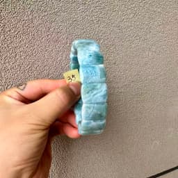 2026 AAA Grade Natural Larimar/Copper Pectolite Bead 10x14mm Bracelet Dominicana Genuine Larimar Gemstone Bangle Woman Wholesale