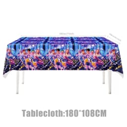 K-Pop Birthday Party Supplies Set - Decorations Tableware Balloon Plate Napkins Cake Topper Banner Gift Keychains for christmas