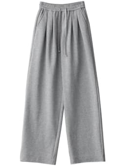 CHIC VEN Women's Pant Streetwear Solid Loose New Drawstring Sports Casual Trousers High Waisted Pants Autumn Winter 2025