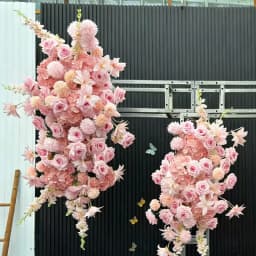 Luxury Pink Color Flower Runner Artificial Flowers Wedding Decoraion Hang Flower Row Arch Decor Floral Backdrop Arrangement