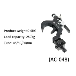 10pcs 45-60MM 250KG Stage Lighting Moving Head Clamps with Quick Lock and Quick Unlock Professional Metal Lamp Hook