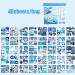 Mr Paper 40pcs/bag Crossroads Wind Series Landscape Theme Sticker Book Handbook Material Decoration DIY Phone Case Calendar