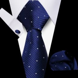 Men Business Tie Set Classic Plaid Dot Necktie Cufflinks Stripe Handkerchief For Wedding High Quality Formal Gravata Accessories
