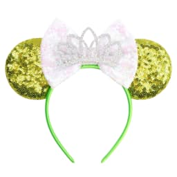 Princess and Frog Themed Mouse Ears Headbands Women Party Hair Accessories Bird DIY Headband for Girls Kids Sequins Bow Hairband