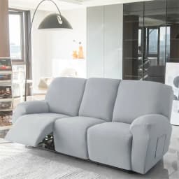 1/2/3 Seater Soft Recliner Sofa Cover Solid Color Simple Single Sofa Slipcover Relax Couch Armchair Protector Case Removable