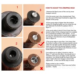 ZONESUN Capping Head for New Perfume Cap Crimping Machine Capper, Metal Cap Press Machine Capping Machine
