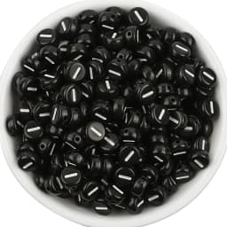 7x3.5mm Black Acrylic Beads Flat Round Pick Letters Loose Alphabet Spacer Beads Supplies For Jewelry Making Bracelets Accessory