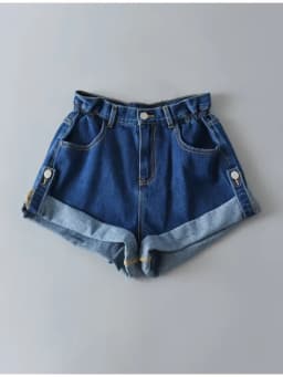 Wixra Women Basic Denim Shorts Candy Color Summer New Trendy Pants High Waist Casual Jeans Bottom