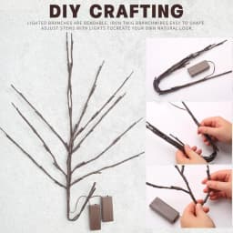 LED Christmas Tree Branch Lights Battery Operated Bendable Twig Branch Lights For Home Indoor Vase Holiday Festival Decoration
