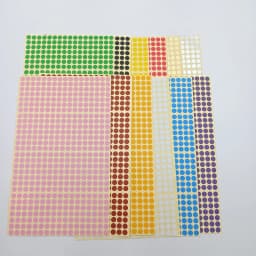 Size 6mm Dot Stickers Colorful Circular Label Stickers Marks Dots Label Blank Adhesive Stickers Red Blue White 15 Sheets/Pack
