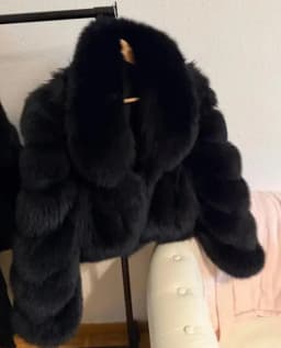 Women's Luxury Natural Fox Fur Jacket Long Turn-Down Collar Real Fox Fur Jacket Turn-down Collar Luxury