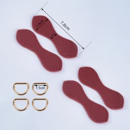 2pcs 4pcs Hand-Stitched DIY Buckle D Genuine Cowhide Leather Bag Straps Clip Connectors Hook Clasp Replacements