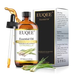EUQEE 118ML Lavender Jasmine Eucalyptus Vanilla Peppermint Essential Oils with Glass Dropper|Aromatherapy, Humidifier,DIY Soap