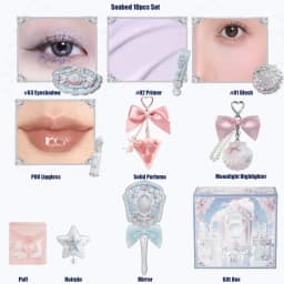 Flower Knows Shells Pearl Eyeshadow Essence Lip Honey Blush Cheek Makeup Front Ocean Gift Box Makeup Kit Full Professional