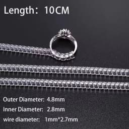 4pcs/lot Transparent Spiral Based Ring Tools Spring Coil Ring Size Adjuster Guard Tightener Reducer Resizing Tool For Jewelry