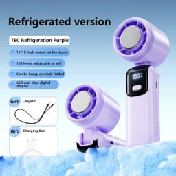 Lenovo Fast Chill Ice Compress Foldable/hangable Usb Desk Fan Ice Cooling Handheld Fan 100 Speeds Turbo Portable For Outdoor