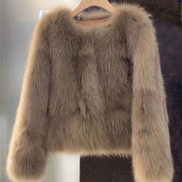 2026 Autumn Winter Environmentally friendly New Imitation fox fur grass Coat Women's Korean version Thick Loose Short Coats