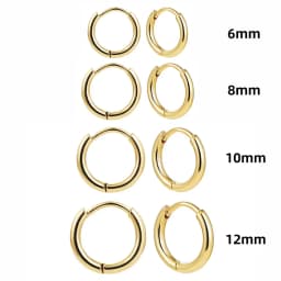 3pair/set Simple Twist Circle Round Hoop Earrings for Women Waterproof Stainless Steel Huggie Ear Buckle Statement Jewelry 2026
