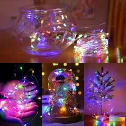 2/5/10/20m LED Fairy Wire String Light Battery Powered with Remote Christmas Wedding Garland Outdoor Birthday Bedroom Decoration