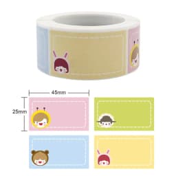 250pcs/roll Cartoon Name Stickers for Kids School Kitchen Sticker Refrigerator Food Storage Label Sticker Stationery Handwritten