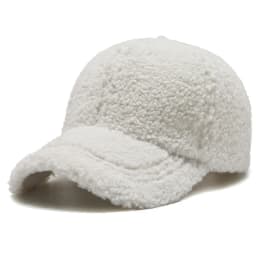 Autumn Winter Baseball Cap Women Artificial Lamb Wool Keep Warm Plush Sunshade Vintage Fashion Casual Solid Color Casquette Caps