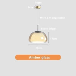 Creative Jelly Pendant Light Nordic Design Restaurant Kitchen Light Transparent and Milk White Double Layer Glass Chandelier
