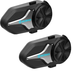 Moman Motorcycle Bluetooth Helmet Headset Intercom 1000mAh MOTO Communicator 2000m Interphone for 24 Riders IP65 Waterproof
