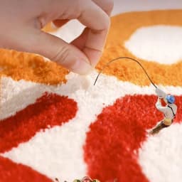 VIKAMA Gradient Wave Rug Warmth-Retaining & Non-Slip Bedroom Entrance & Bedside Mat Living Room Sofa Rug Home Decor