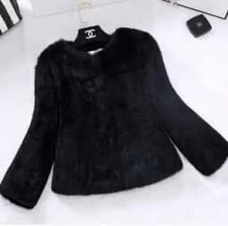 2023 New Real Full Pelt Rabbit Fur Coat 100% Pure Whole Skin Rabbit Fur Jacket Factory Wholesale Retail Discount WFP820