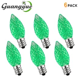 Multicolor C7 LED Light Bulbs 0.6W E12 Garden Decoration Night Lights Vintage Candle Lamps for C7 Outdoor String Lights