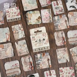 46pcs Dusk Landscape Decorative Stickers for Scrapbooking DIY Journaling Stationery Album Labeling Ins Inspired Stick-Ons
