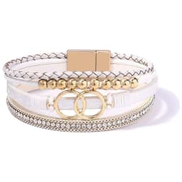 Leather Wrap Bracelet for Women, Boho Western Layered Cuff Jewelry | Stackable , Pairs with Boho Western Outfits, Gift for Women