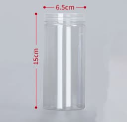 1PC Plastic Packing Bottle PET Clear Empty Seal Bottle Circular Bucket Storage Biscuit Jar Food Grade Sealed Cans Tank Container