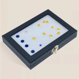 High Quality Diamond Display Box Leatherette Gemstone Storage Box Gem Display Case Stone Box Jewelry Holder Organizer