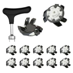 Spikes For Golf Shoes 12 Pieces Anti Slip Golf Shoe Spikes Golf Cleat Quick Twist Golf Spikes Golf Cleats Portable Wrench Screw