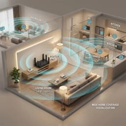 300Mbps Wireless Router 2.4G WiFi Repeater with 6 High Gain Antennas Long Range Signal Amplifier Network for Home
