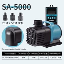 AC220V Ultra-quiet Submersible Pump, Suitable for Fish Tank and Aquarium Filtration, Oxygenation and Circulation Water Pump