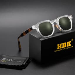 HBK Fashion Retro Men Sunglasses Classic Square Frame Design Sun Glasses Women Outdoor Travel Party Business Festival Gift