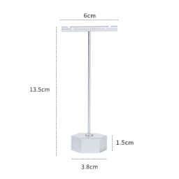 Modern Jewelry Earrings Display Stand Holder T Bar Rack Tower Metal Earring Bracket Organizer Ear Studs Hanging Storage Shelf