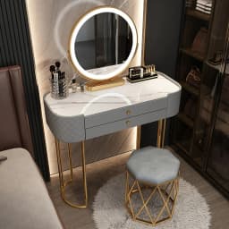 Glass luxury dressing table,household small modern minimalist dressing table,bedroom ins style storage cabinet, integrated table