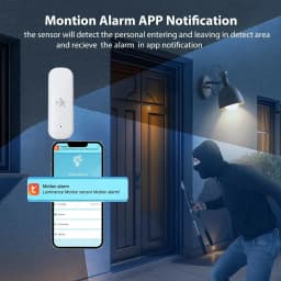 Tuya Zigbee Human Motion Sensor 4-in-1 Detector with Luminance Temperature Humidity Sensor 10G MmWave Radar Smart Life APP