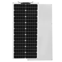 Solar Panel Complete Kit, 50W 100W 12V/24V Monocrystalline PV Battery Charger for Car Boat House Balcony RV Camper Off Grid