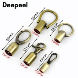 4/10/20Pcs Metal Bag Handle End Caps Tassel Clasp Cord Stopper Buckles for Purse Handbag Snap Hooks DIY Craft Repair Accessories