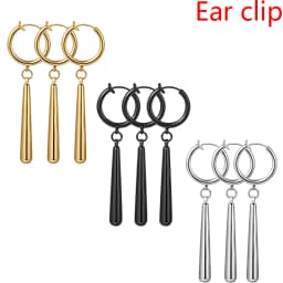 BONISKISS Zorro Earrings for Men Dangle Earrings Ring Stainless Steel Roronoa Anime Cosplay for Men Fashion Desirable Gift