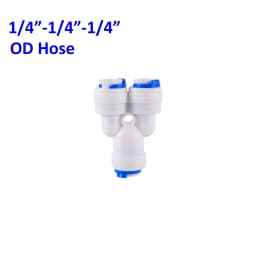 Reverse Osmosis Quick Connector 1/4"3/8"OD Hose Tee Y Coupling 4 Way Equal Convert Elbow Straight RO Water Aquarium Pipe Fitting