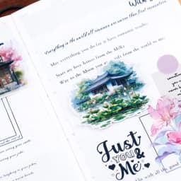 15pcs Cute Journal Notebook Stickers - Flower Meets Southern China, Retro and Cute Designs Waterproof Stationery Supplies